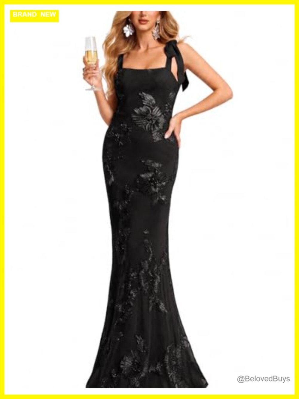 Womens Floral Bodycon Mermaid Maxi Dress Wedding Guest Cocktail